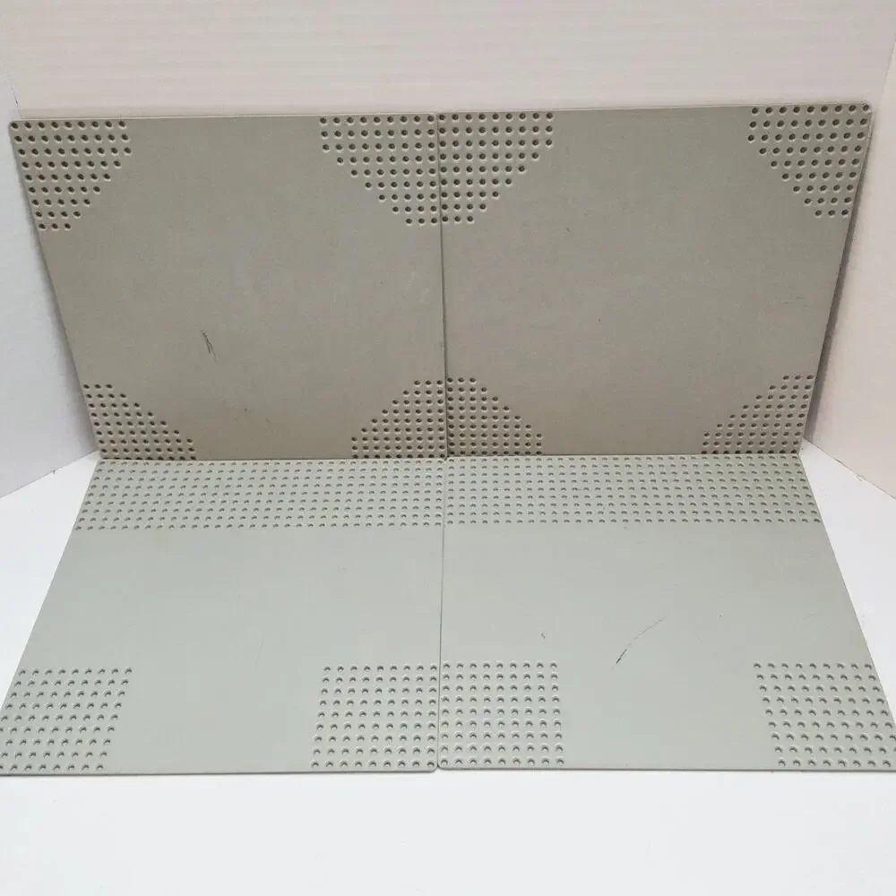 LEGO Classic Space 32 x 32 Baseplate Lot 4x Lunar Landing Plates VTG Light Gray